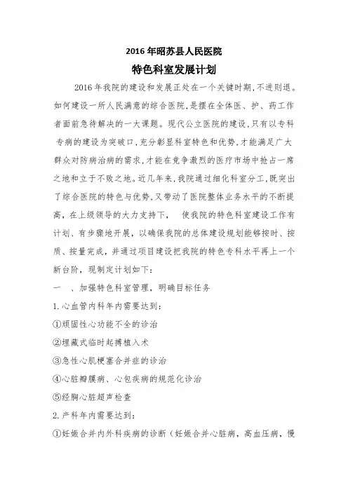 心内科工作计划