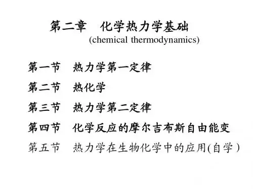 化学热力学基础