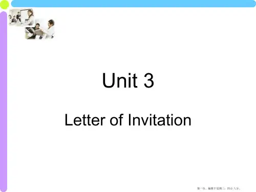 Unit 3 letter of invitation