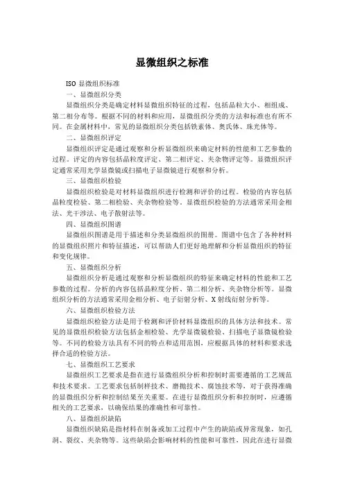 iso 显微组织标准