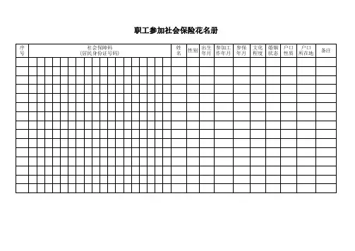企业职工社保参保人员花名册