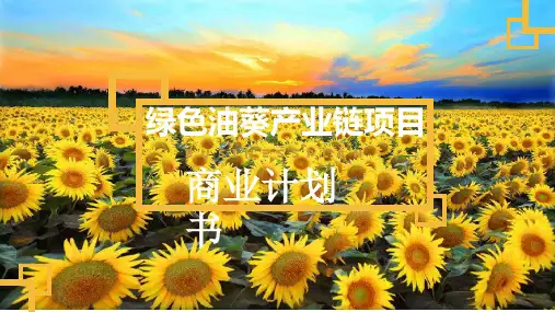 绿天使-绿色油葵产业链项目商业计划书