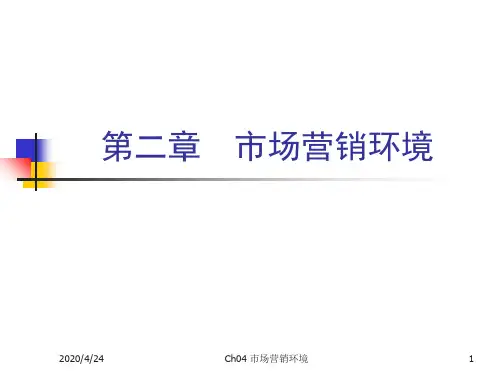 市场营销学-第二章市场营销环境