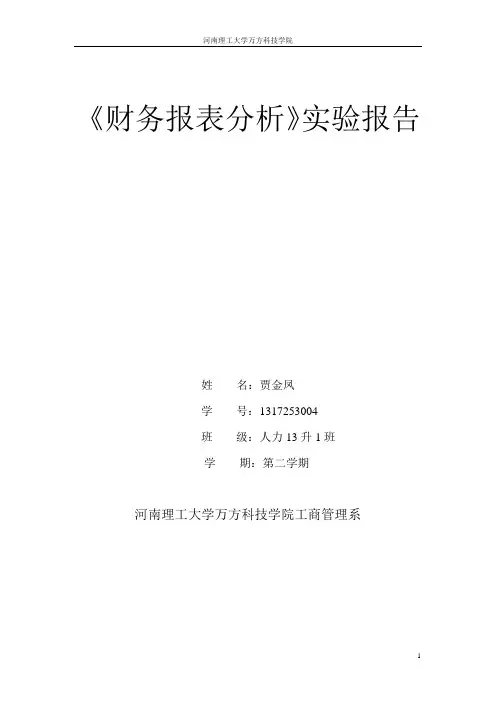 tcl集团财务报表分析