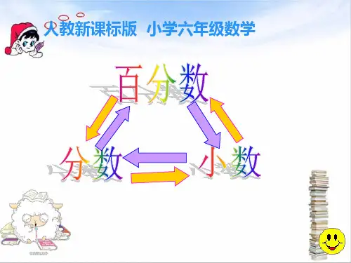 新人教版数学六年级上册:分数百分数小数的互化课件