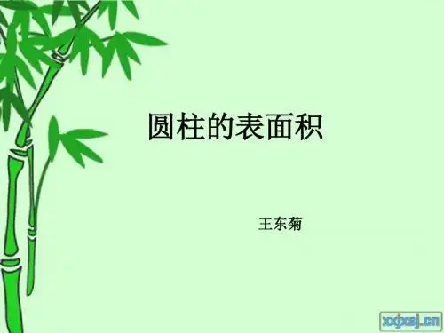 圆柱的表面积二2