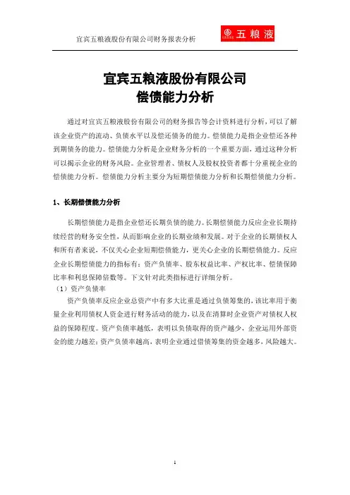 偿债能力分析 3