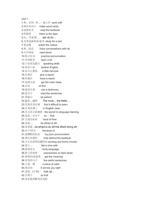 Unit1-10短语