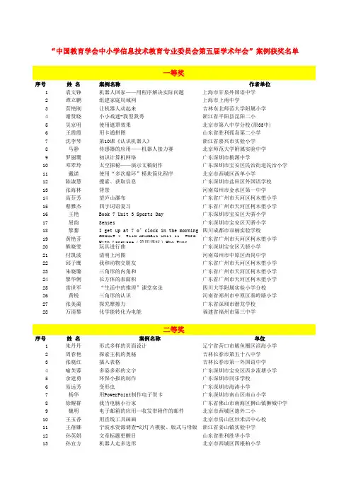案例获奖发布