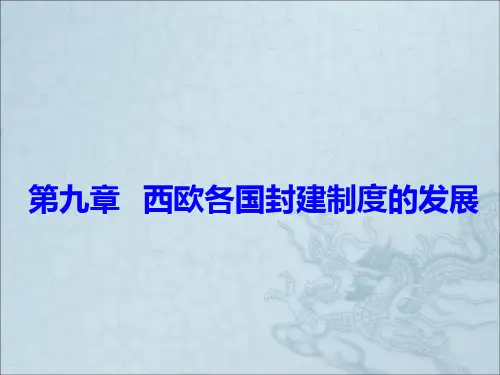世界史第9章 西欧各国封建制度的发展