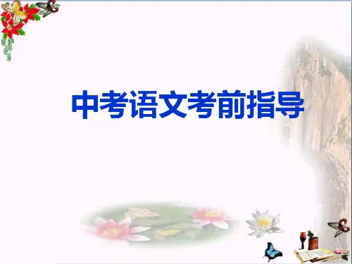 中考语文考前指导ppt1
