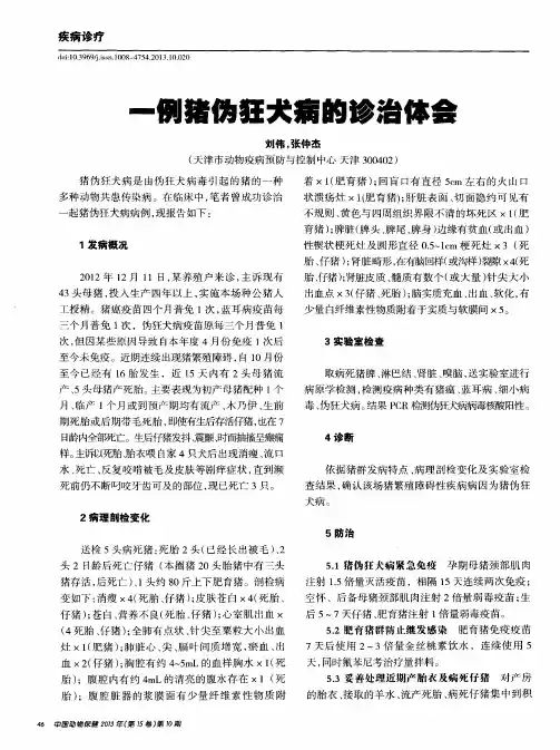 一例猪伪狂犬病的诊治体会