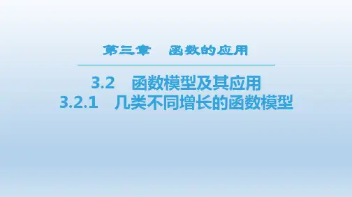 高中数学人教A版必修一课件:第3章 几类不同增长的函数模型