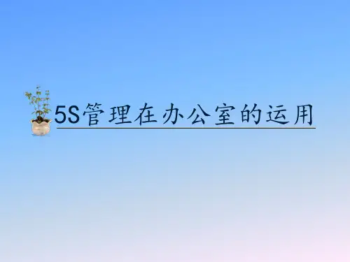 5S管理在办公室的运用