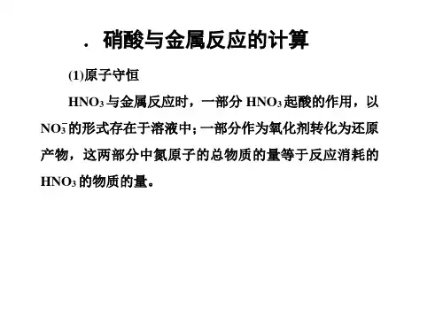 硝酸的计算整理版