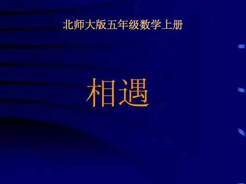 北师大版数学五年级上册《相遇》课件2013