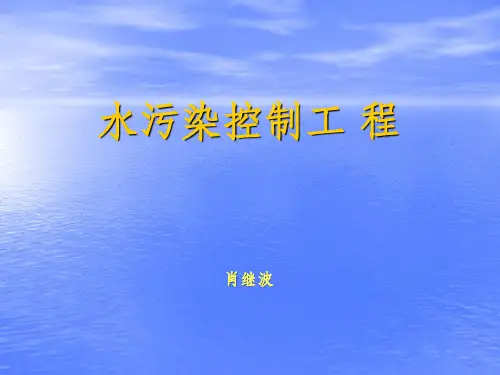 污水水质和污水出路