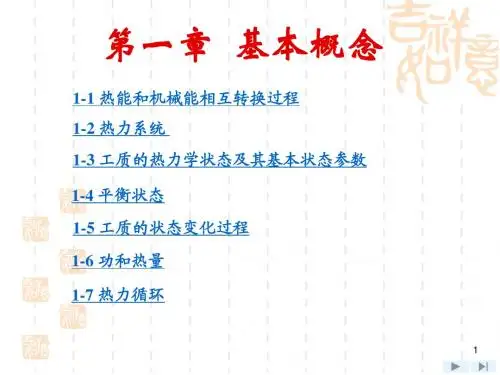 《工程热力学》第一章ppt