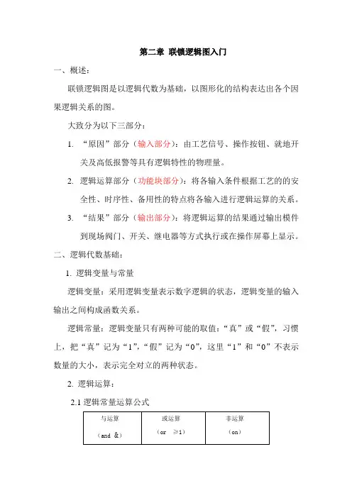 仪表基础培训(联锁逻辑)