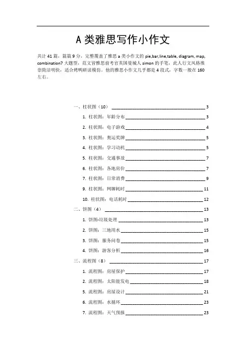 Simon考官A类雅思写作小作文范文-汇总