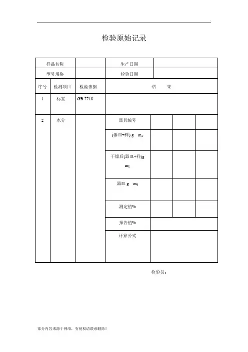 产品出厂检验报告(模板) 2