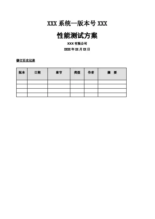 性能测试方案