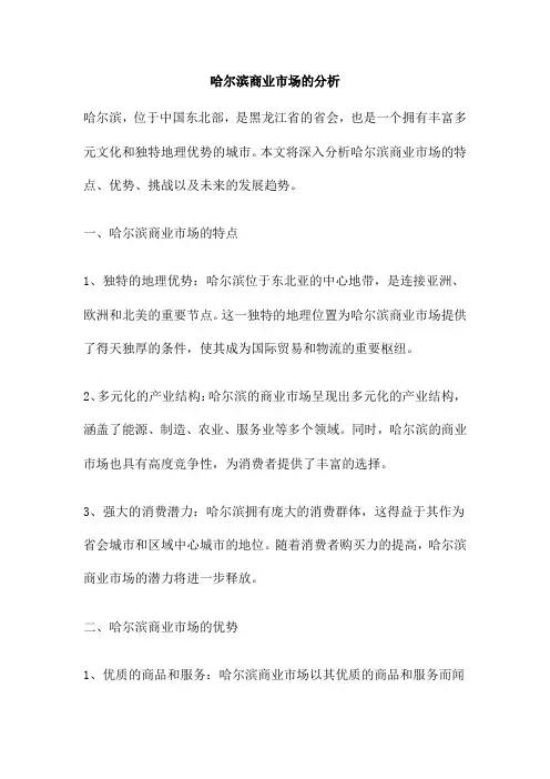哈尔滨商业市场的分析