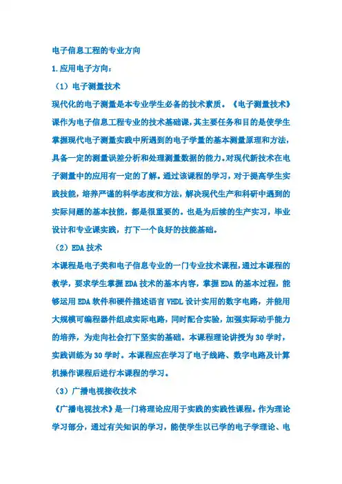 微电子职位大全
