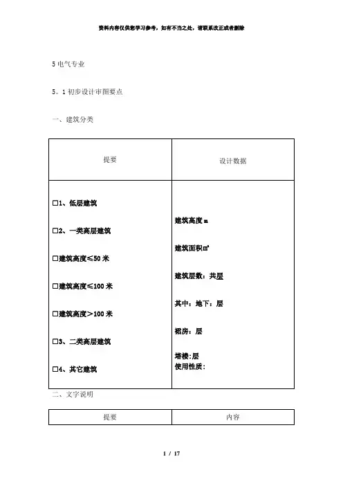 【精品】电气专业图纸会审要点