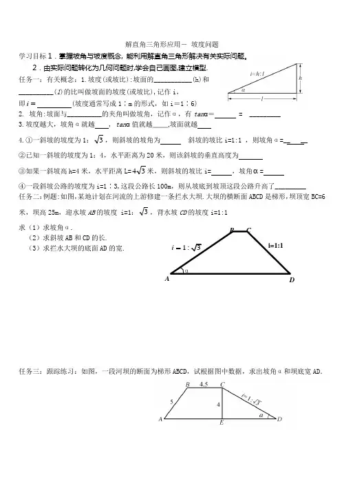 解直角三角形应用—坡度问题[1]