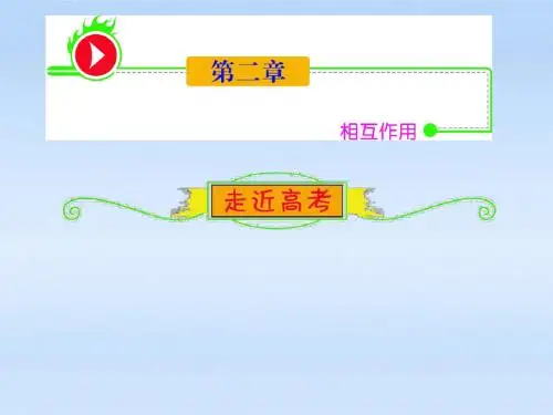 【学海导航】安徽省2012届高中物理总第一轮复习 第2章1力的基本概念及三种常见力课件 新人教版