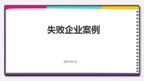 失败企业案例