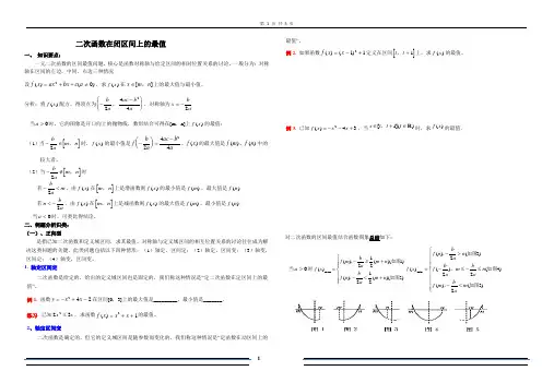 二次函数在闭区间上的最值 (经典)