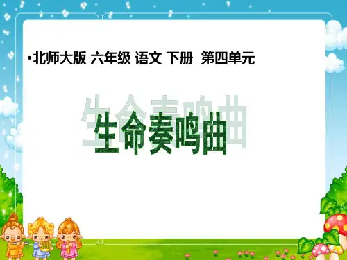 北师大版六年级语文下册《 生命  生命奏鸣曲》公开课课件_26