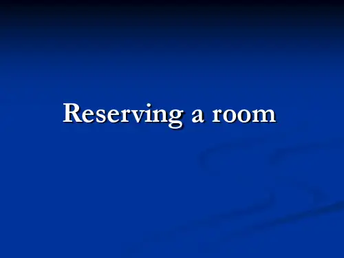 Make a reservation for a room