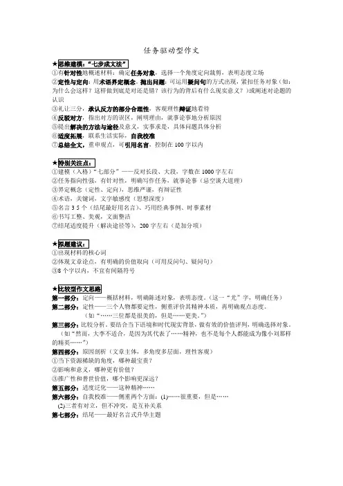 任务驱动型作文 2