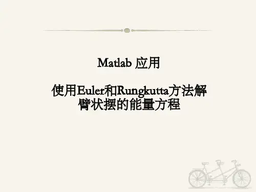 Matlab作业龙格库塔欧拉方法解二阶微分方程ppt