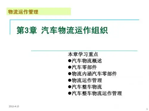 北京交通大学海滨学院物流运作管理第3章