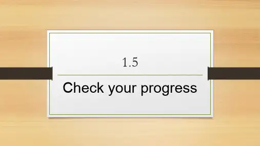U1 1.5 check your progress 1