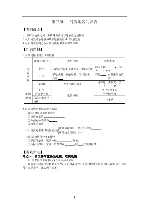 第四章第三节河流地貌的发育