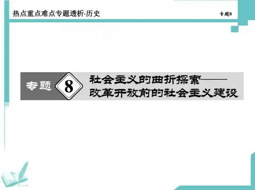 历史二轮复习专题八