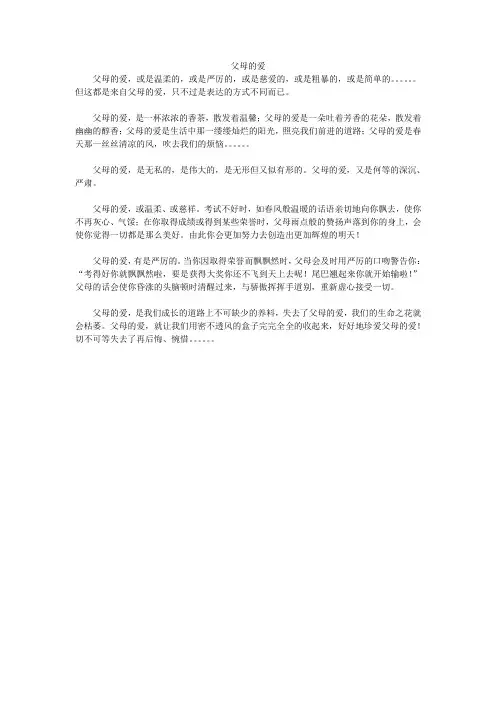 父母的爱 2