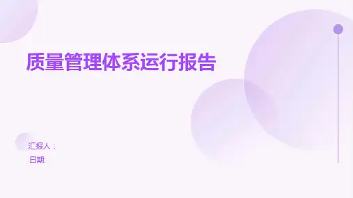 质量管理体系运行报告