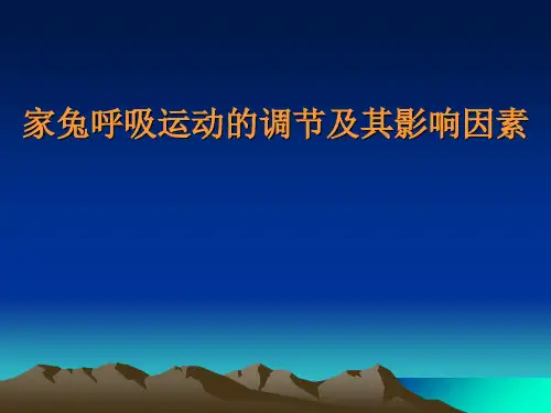 机能学实验家兔呼吸运动的调节及其影响因素资料讲解