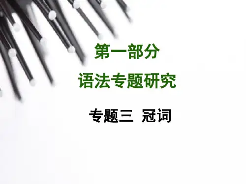中考英语语法突破【专题3】冠词知识点复习总结ppt课件(28页)