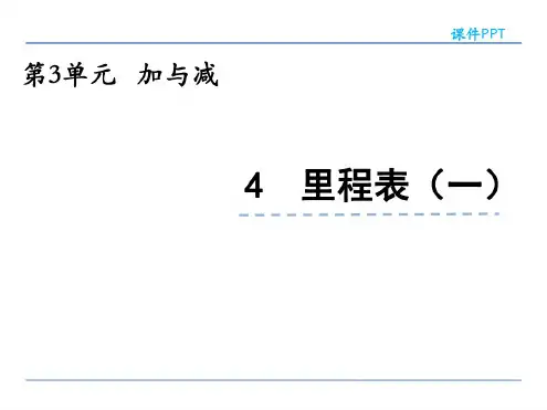 小学三年级数学里程表(一)