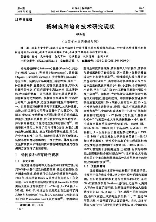 杨树良种培育技术研究现状