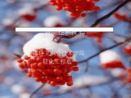 食品检测技术标准绪论