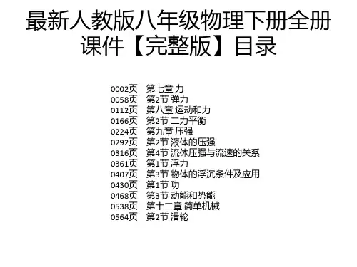 最新人教版八年级物理下册全册课件【完整版】