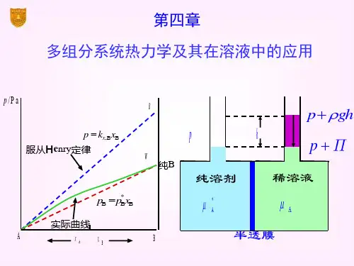 物理化学(傅献彩著)04章 多组分系统热力学